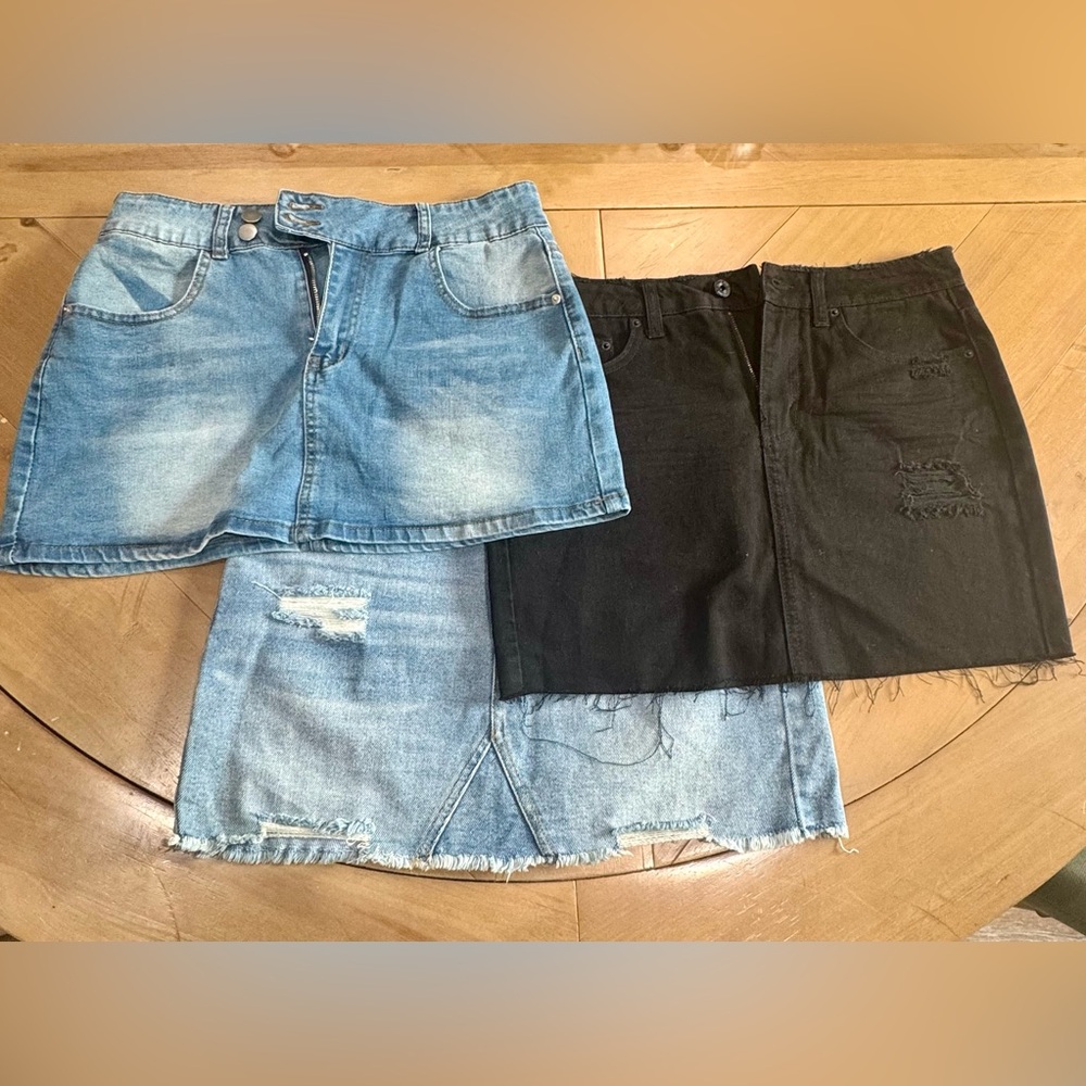 Bundle of 3 jeans skirts